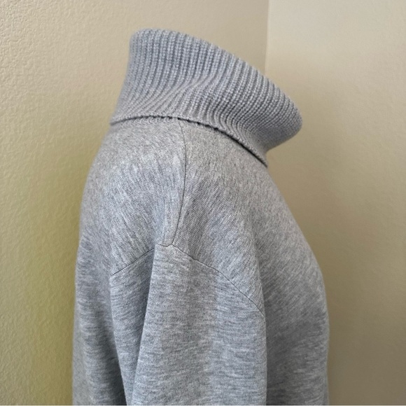 Alice + Olivia Spencer Colorblock Turtleneck Sweater Heather Grey/Sunny Lime - Picture 9 of 14